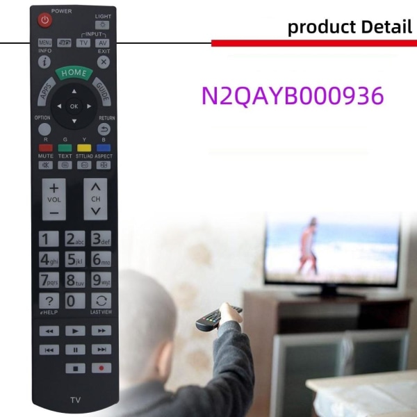 kaukosäätimen korvaava kaukosäädin Panasonic N2QAYB000858 00093 n2qayb000858