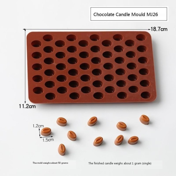 lysforme lys stearinlys gør-det-selv-forme i silikoneform mj26 kaffebønner