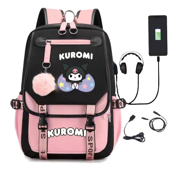 Kuromi ryggsäck barn ryggsäckar ryggväska 1st rosa 4