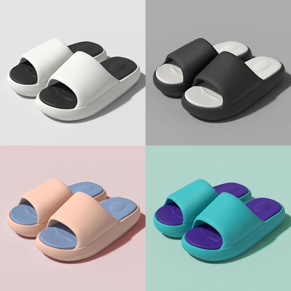 tøfler haj shark slippers shark slides rosa 40/41