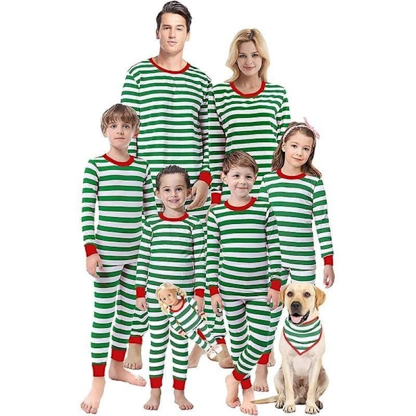 julkläder julpyjamas familj pyjamasbyxor jultröja grön pyjamas s Pappa L