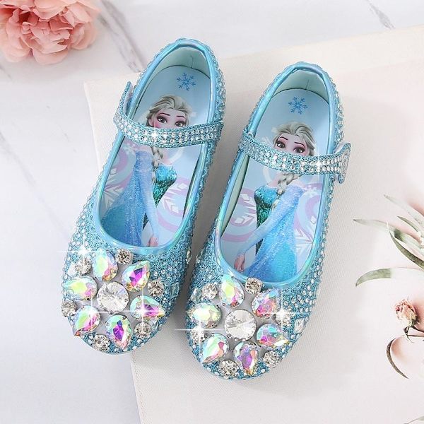 prinsessa elsa skor barn festskor flicka silverfärgad 15.5cm / size24