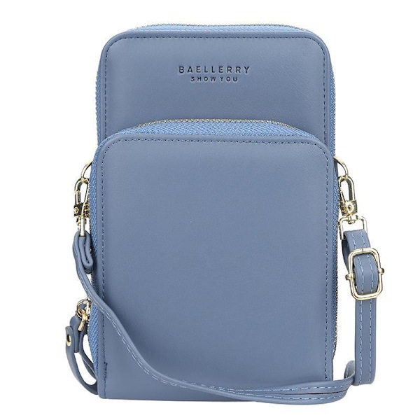 Baellerry Women Axelväskor Läder Mode Dragkedja Crossbody Messen Svart 19cm*11cm*5cm