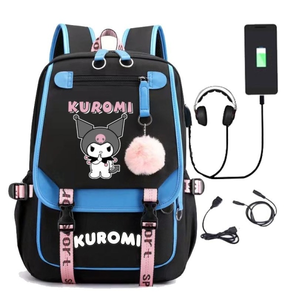 Kuromi rygsæk børne rygsække rygsæk 1 stk blå 4