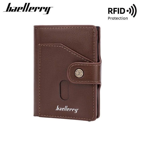 Baellerry RFID-suojattu korttikotelo miehille Business Automati kahvia