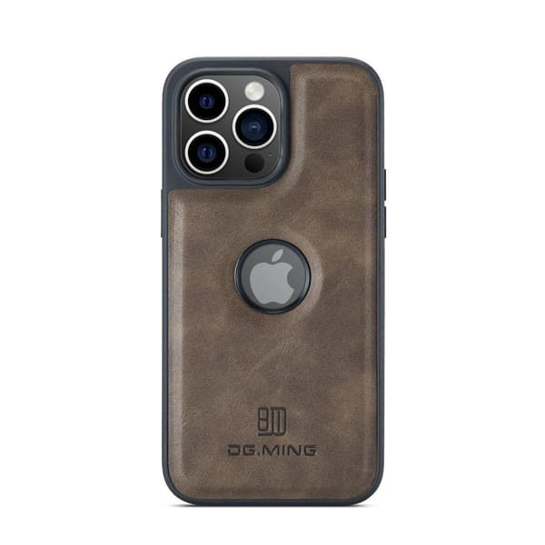 (För iPhone 13 Pro Max) DG.MING M5 Lädertelefonfodral med trådlö kaffe