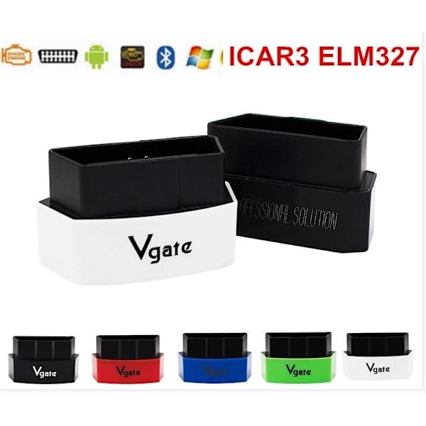 Vgate ICar3 Bluetooth bilfelsdetektor - Android-version, 5 livfu svart