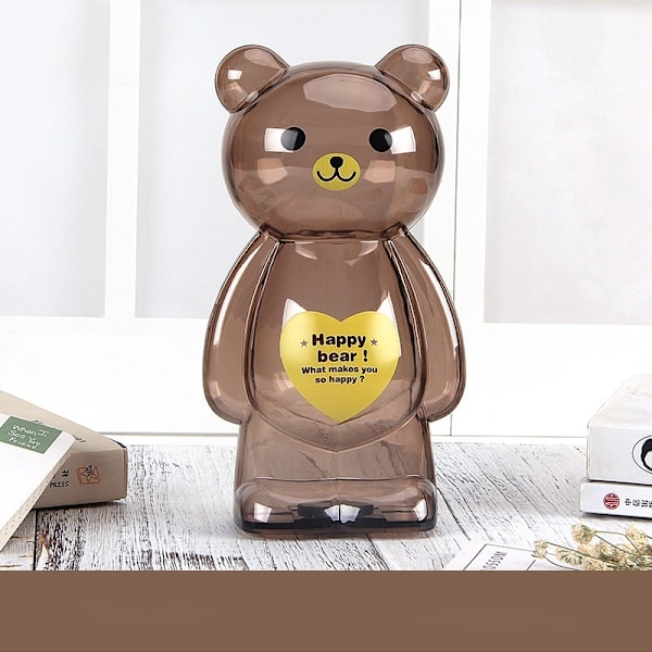piggybank spargrisar piggy bank björnform 18CM gul