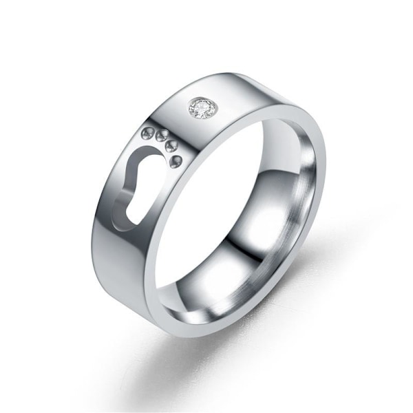 Timantin Jalkajäntti Parirenkaat - Elegantit inlayed sormukset 4mm naisten koko 8
