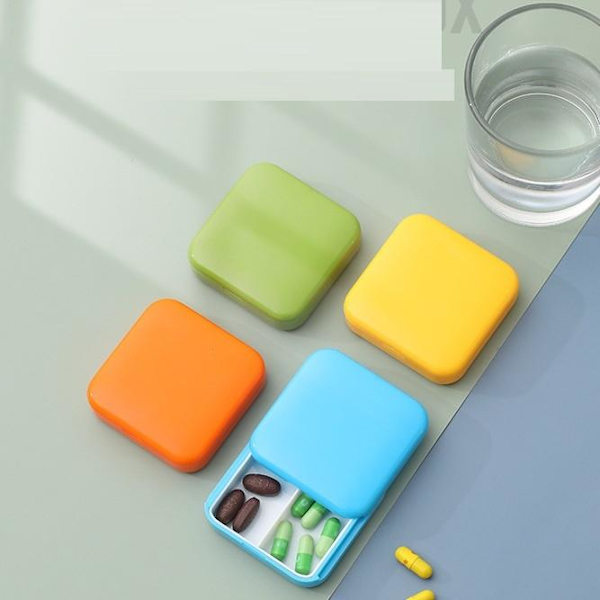 dosett medicin pillerbox medicin dosett piller hållare 2 fack gul