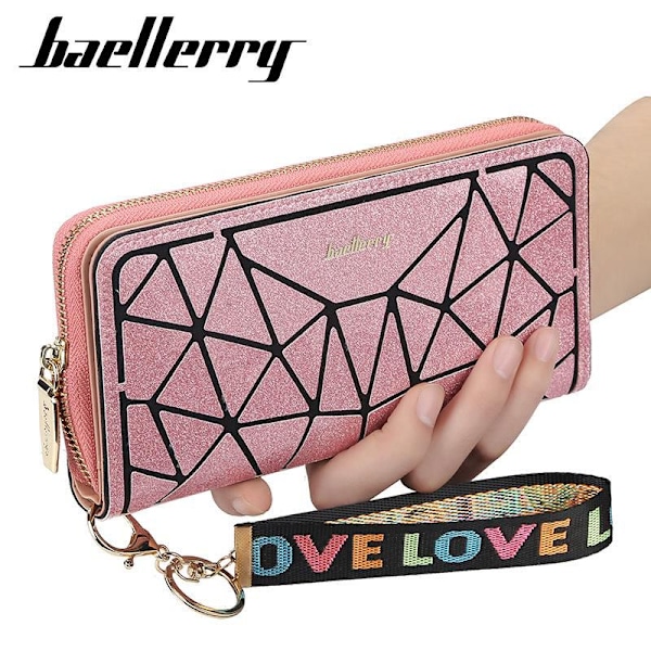 Baellerry Fashion Bright Zipper Phone Bag Lattice Damhandväskor Svart 21cm*11cm*3cm