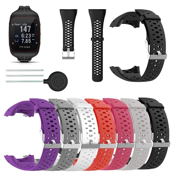 armbånd silikone POLAR M400/M430 sort