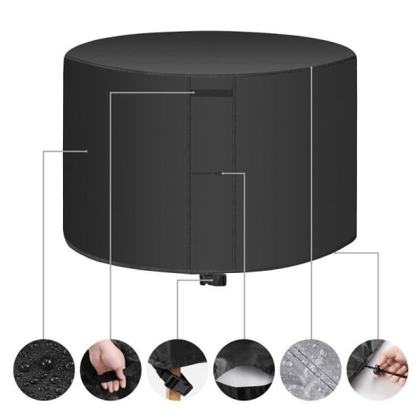 beskyttelse for utemøbler runde dekker hagemøbler sølvfarget 280(diameter)*110cm
