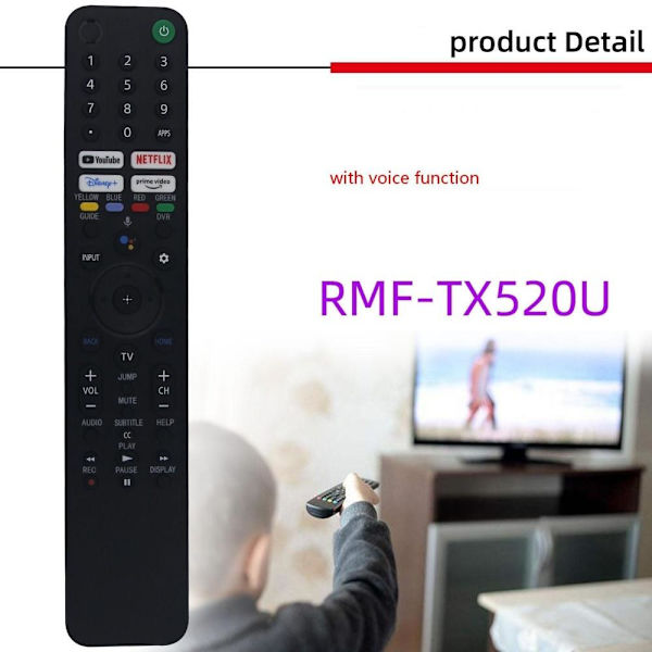 fjärrkontroll ersättning remote för Sony RMF-TX520U TX520P TX520 RMF-TX520U no voice
