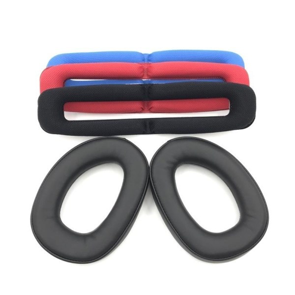 öronkuddar / huvudbågskuddar för Sennheiser GSP300 301 302 303 3 EV130 läder