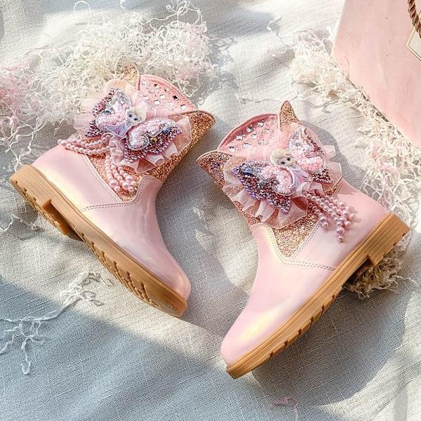 elsa prinsessa kengät lapsi tyttö paljeteilla vaaleanpunainen 22,3 cm / koko 34