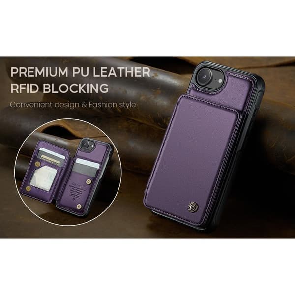 (Til iPhone 12 Pro Max) PU-læder tegnebogsetui med RFID-beskyttelse og kortholder sort