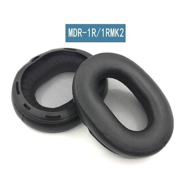øreputer / hodebåndsputer til Sony MDR-1A 1ADAC 1ABT 1r/1rmk2 svart lammeskinn