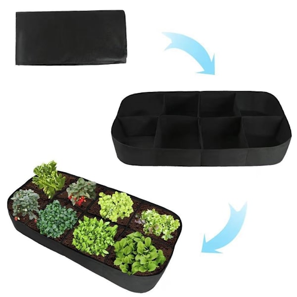 2-pak vokseboks voksepose sort sort 60*60*30cm 4 åbning