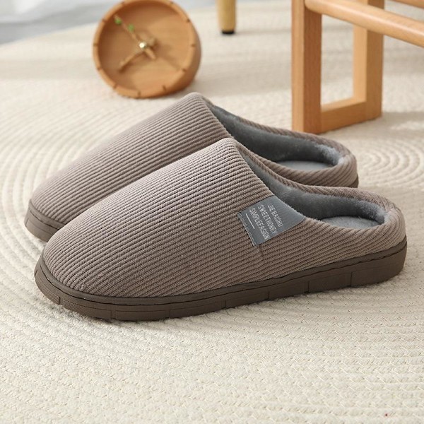 fluff tofflor varma tofflor innetofflor kaffe 42-43 (insida 27cm)