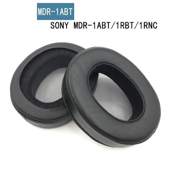 øreputer / hodebåndsputer til Sony MDR-1A 1ADAC 1ABT 1abt/1rbt/1rnc svart lammeskinn