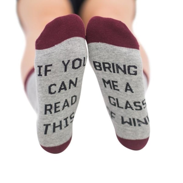 If You Can Read This Bring Me A Glass of Wine Unisex Strumpor