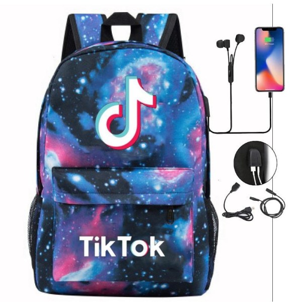 roblox rygsæk børn rygsække rygsæk med USB stik 1 stk stjerne blå usb 6