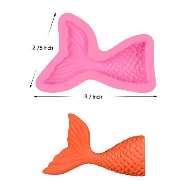 DIY Mermaid Fondant Cake Decorating Tools 3D Marine Life Fish Fo Som på bilden 4