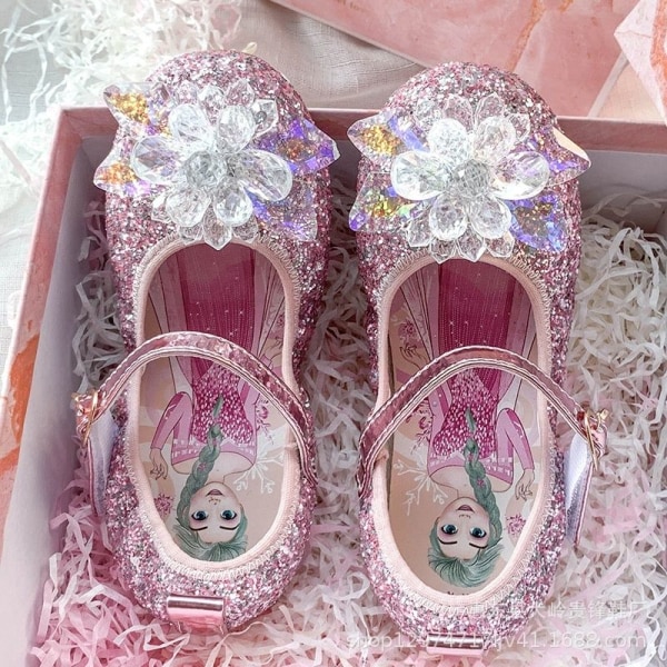 prinsessesko elsa sko børnefestsko pink 17,5 cm / størrelse 28