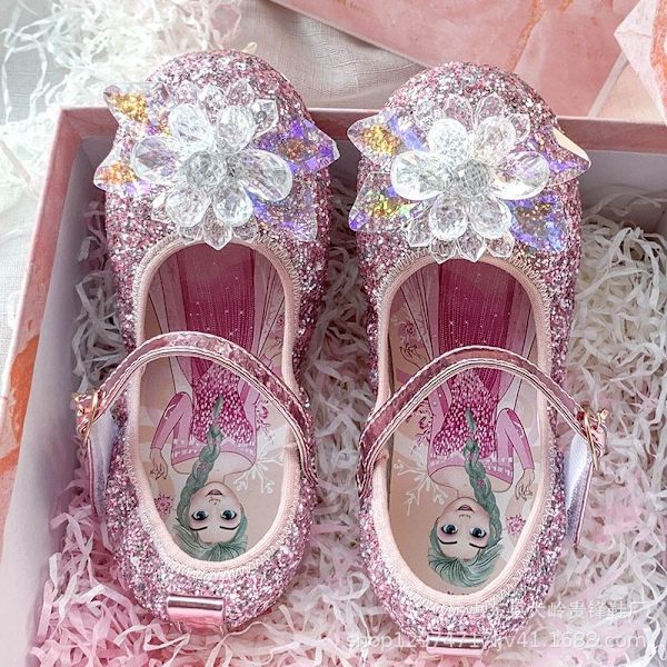 prinsesskor elsa skor barn festskor silverfärgad 15.5cm / size24
