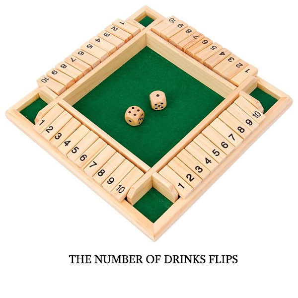 Shut the box brädspel 4 spelare grön