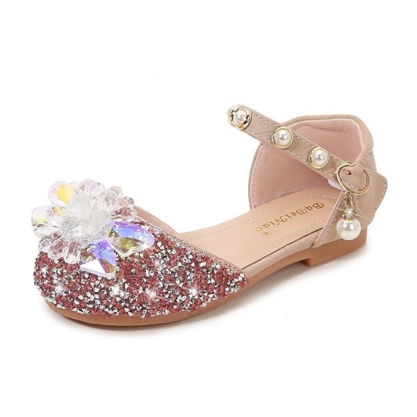 elsa prinsess skor barn flicka med paljetter rosa 22cm / size35