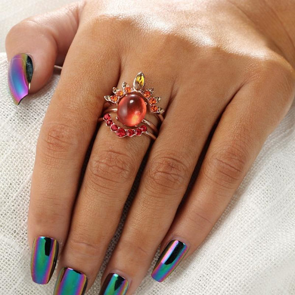 All fingers ring ringar set med olika mönster