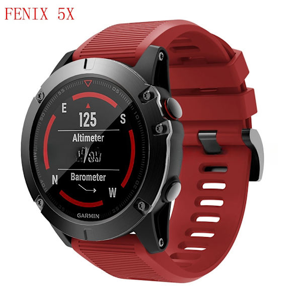 armband silikon Garmin Fenix 5/6/7 22mm blå A