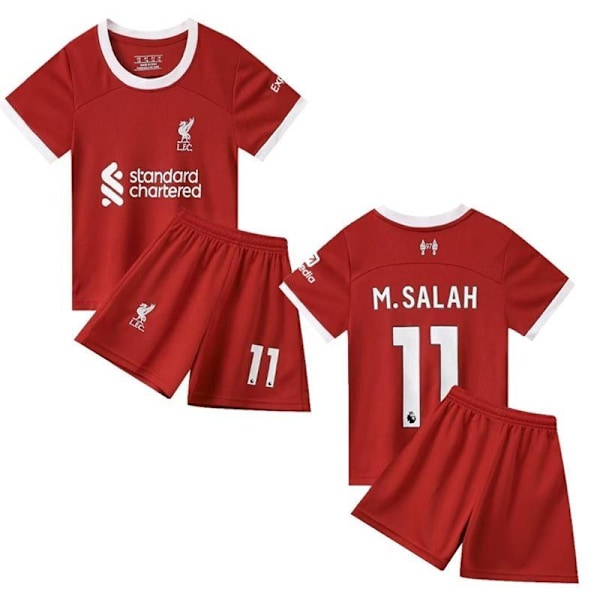 Liverpool FC Hemma nr 11 Mohamed Salah Barn Vuxen Fotbollssats T #22 (130CM)
