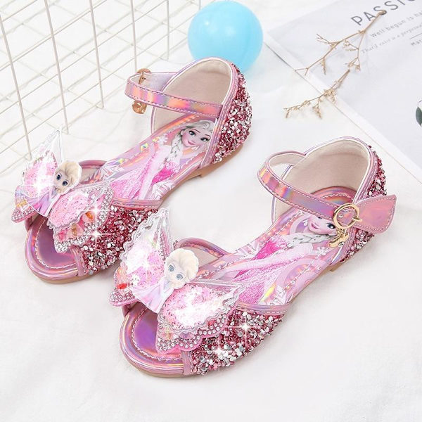 prinsesskor elsa skor barn festskor rosa 21cm / size33