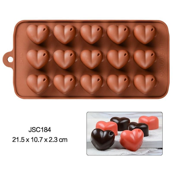 Silikon choklad mögel 24Shapes choklad bakning verktyg non-stick Brun JSC1887