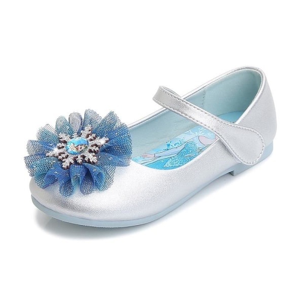 elsa prinsess skor barn flicka med paljetter silverfärgad 17cm / size27