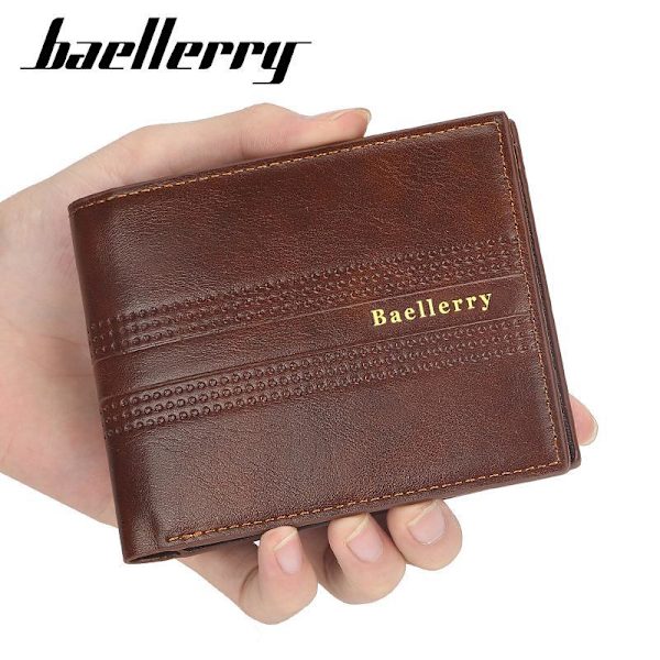 Baellerry mænd kort pung business design mode læder kortholder s lysebrun 12 cm * 10 cm * 2 cm