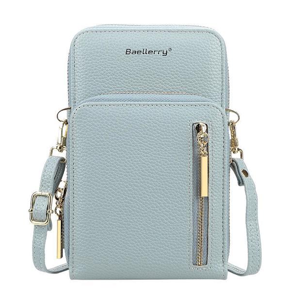 Baellerry Naisten Olkalaukut Vetoketjulliset Puhelinlaukut Muoti Nahka Risti tummansininen 19 cm * 12 cm * 5 cm