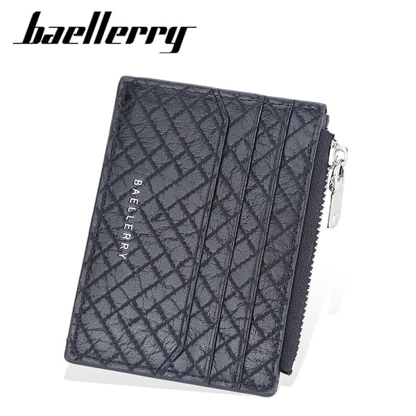 Baellerry Slim RFID-blockerande PU-läderplånbok för män med drag kaffe