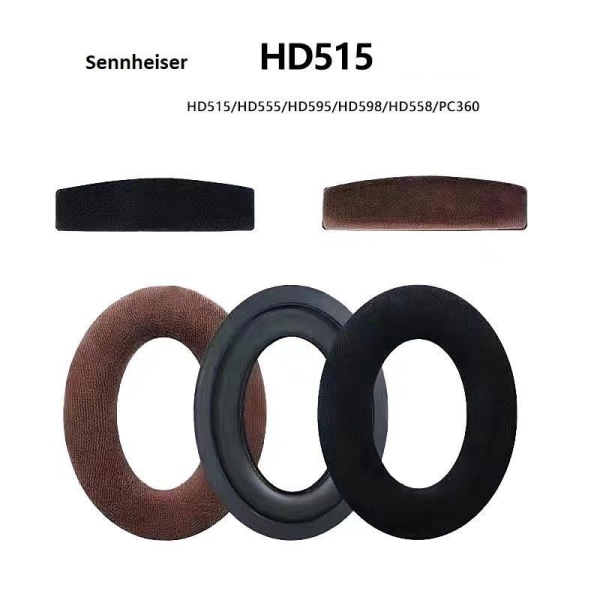 öronkuddar Sennheiser HD515 HD555 HD595 HD598 HD558 PC360 cushio Som på bilden 1