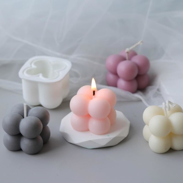 kynttilän muotit sytytä kynttilät tee-se-itse muotit silikonimuotissa mj23 mini rubikin kuutio