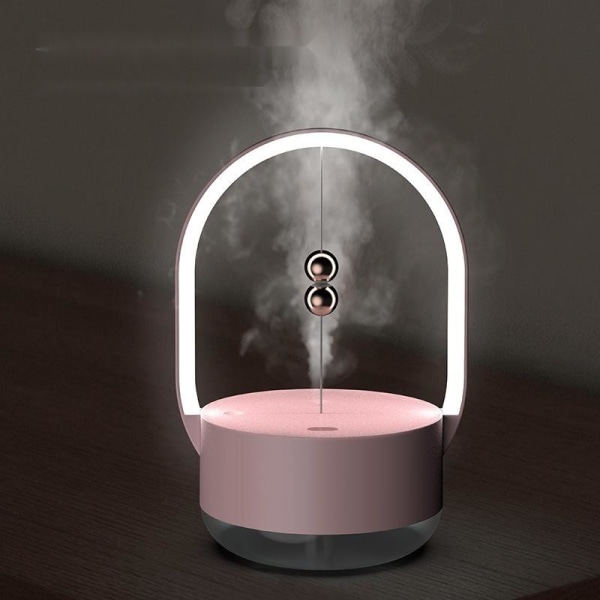 Luftfuktare aroma diffuser humidifier med led-ljus rosa