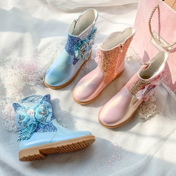 elsa prinsessa kengät lapsi tyttö paljeteilla vaaleanpunainen 20,3 cm / koko 31