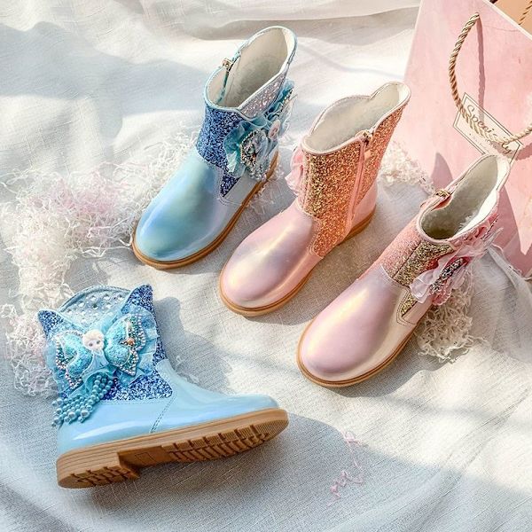 elsa prinsessa kengät lapsi tyttö paljeteilla vaaleanpunainen 22,3 cm / koko 34