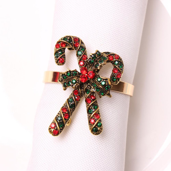 Servietringe Jul Thanksgiving Holidays Julepynt Julepynt ca 6 stk / julekrykke