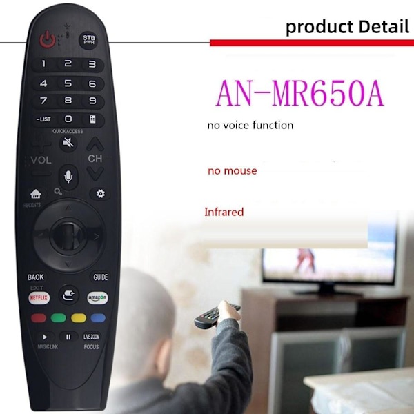 kaukosäätimen korvaava kaukosäädin LG AN-MR650A 650 MR600 G MR1:lle an-mr19ba ilman usb:tä
