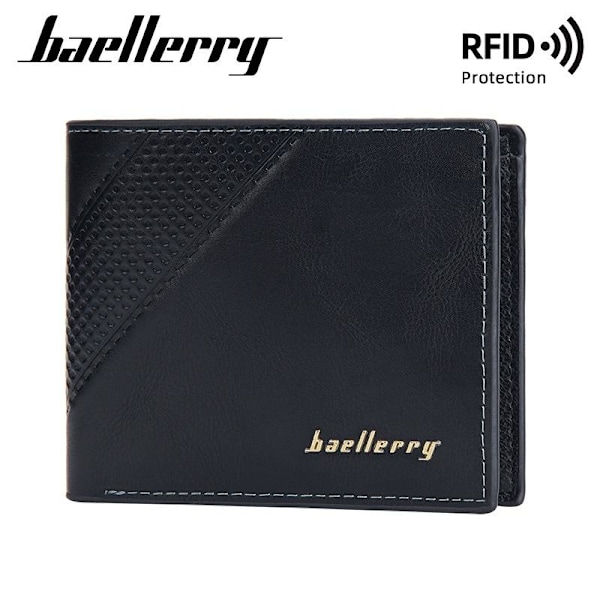 Baellerry Mænds Tynde Tegnebog RFID-blokerende Trifold med Flere Kortlommer blå