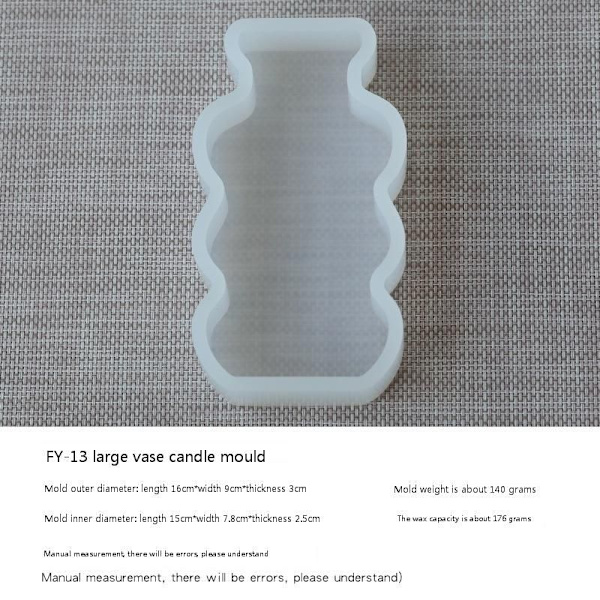 lysforme lys stearinlys gør-det-selv-forme i silikoneform fy13 stor vase